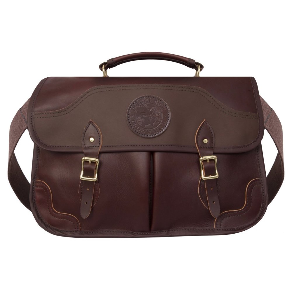 Duluth Pack 15 Liter Capacity Brown Leather Executive Briefcase - Flockneti