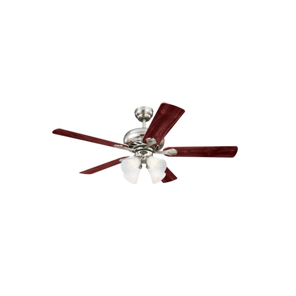 Westinghouse 52″ Swirl Brushed Nickel LED Indoor Ceiling Fan - Flockneti