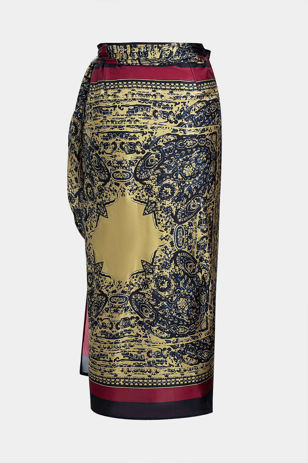 Artistic Print Wrap Tie-Up Skirt - Flockneti
