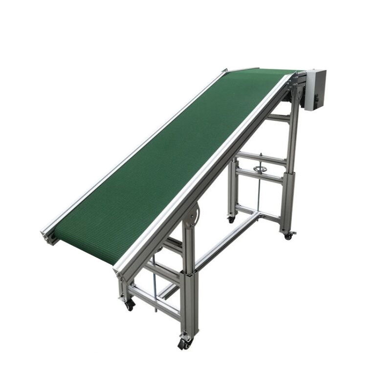 Assembly line flat conveyor belt express sorting assembly line belt injection molding climbing lifting connecting conveyor - Flockneti