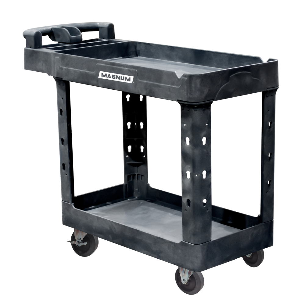 Magnum Tool Group 41″ x 17″ Service Cart 2 Shelf with V Cut HD Casters - Flockneti