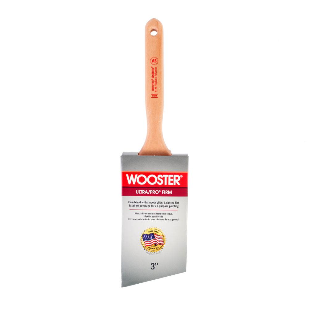 Wooster 3″ Ultra/Pro Firm Lindbeck Angle Sash Nylon/Polyester Paintbrush - Flockneti