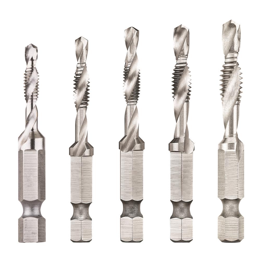 DEWALT 5Pc Drill Tap Set 1/4-In Capacity - Flockneti