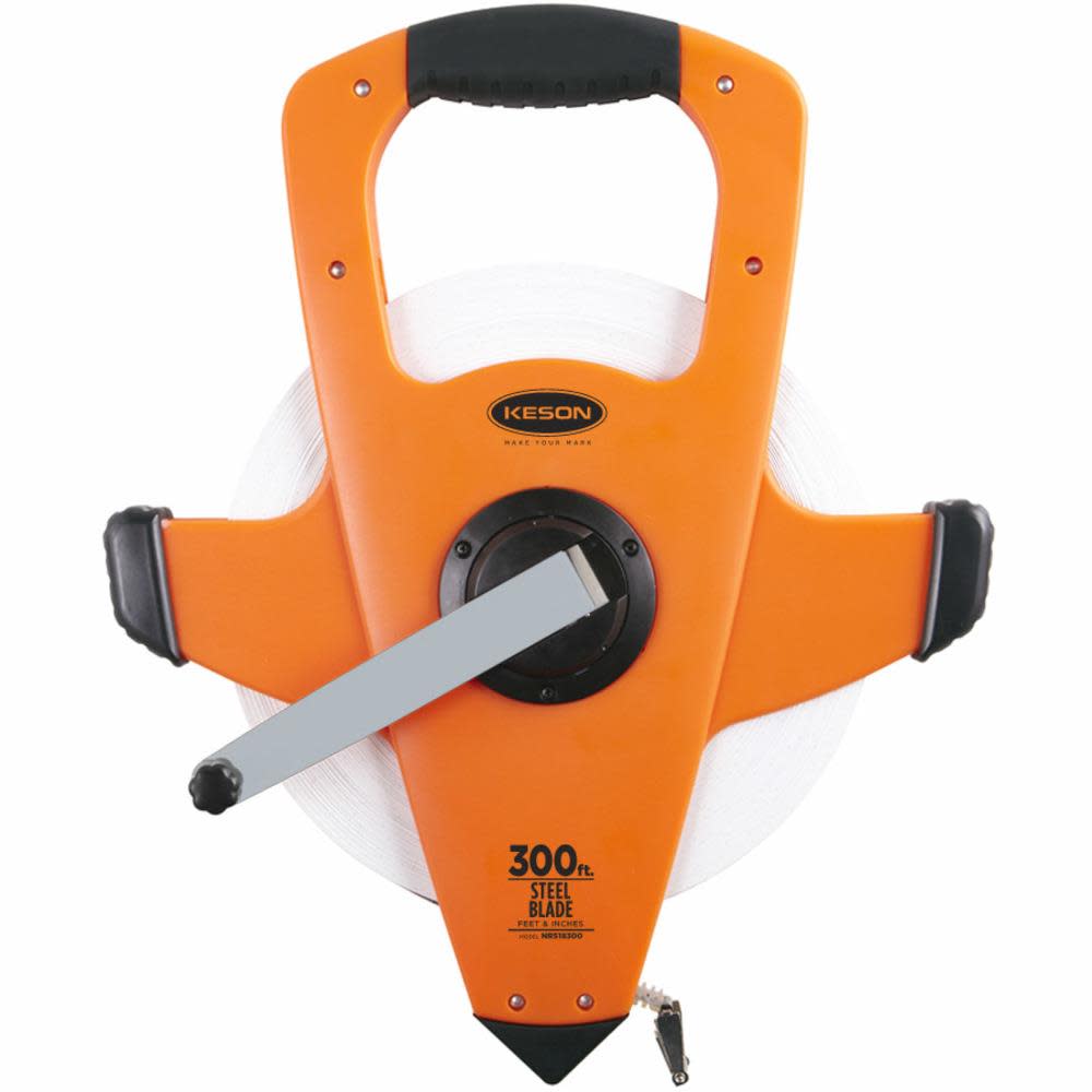 Keson 300′ Long Nylon Steel Tape Speed Rewind - Flockneti