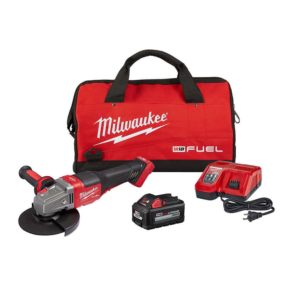Milwaukee M18 FUEL 4-1/2 in.-6 in. No Lock Braking Grinder with Paddle Switch Kit - Flockneti