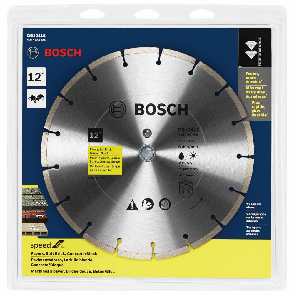 Bosch 12″ Standard Segmented Rim Diamond Blade for Universal Rough Cuts - Flockneti