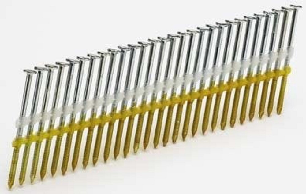 Duo Fast 1015203 3.25 X .131 Screw Diamond Round Head Strip Plastic Nail – 2500 Nails - Flockneti