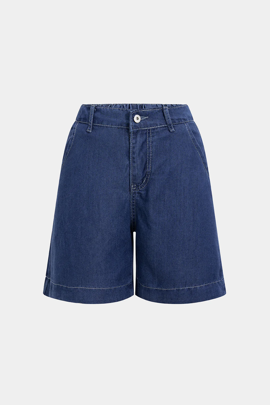 Denim High Waist Wide Leg Shorts - Flockneti