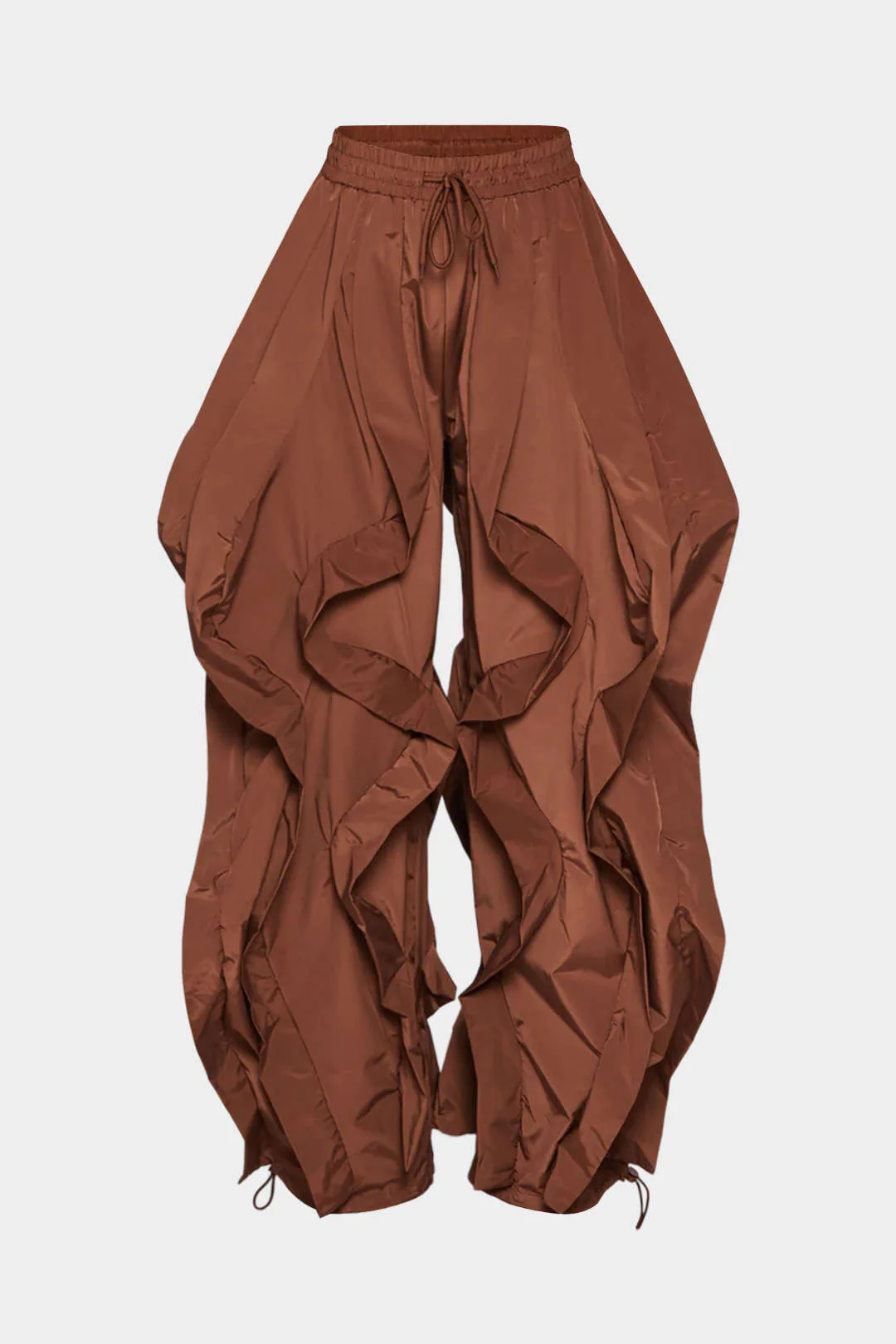 Tie-Up Ruffle Detail Pants - Flockneti