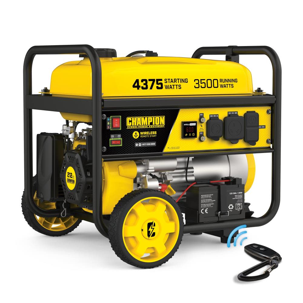 Champion Power Equipment Portable Generator with Wireless Remote Start 3500 Watt RV Ready - Flockneti