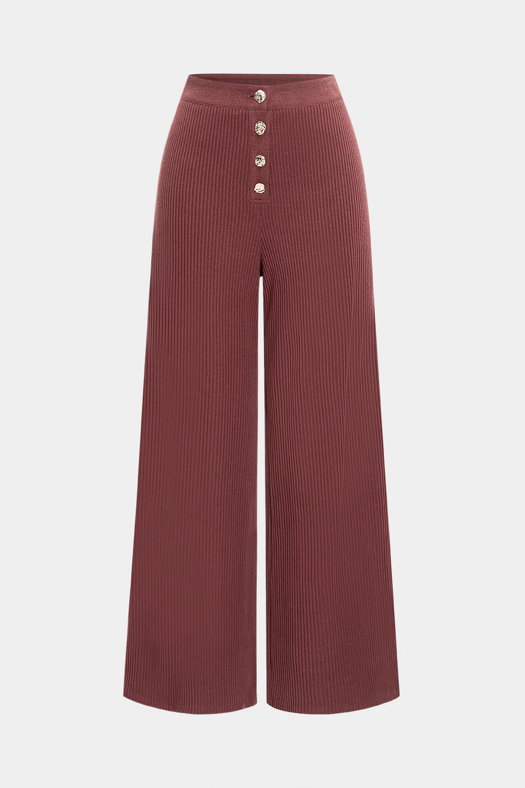 Button Wide Leg Pants - Flockneti