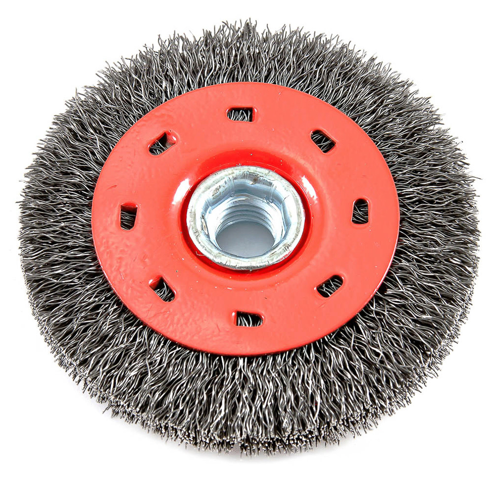 Forney Industries Wire Wheel Crimped 4″ x .012″ x 5/8″ 11 Arbor - Flockneti