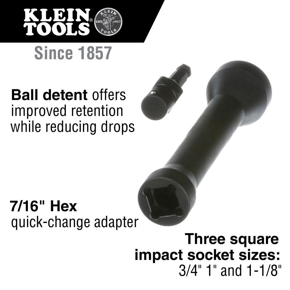 Klein Tools 3-in-1 Impact Socket - Flockneti