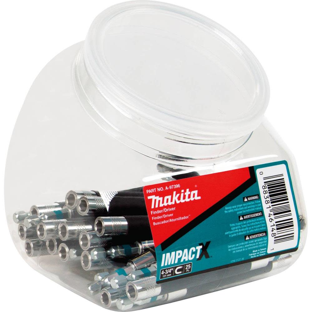 Makita Impact X 4-3/4 Finder/Driver 25/pk Jar - Flockneti
