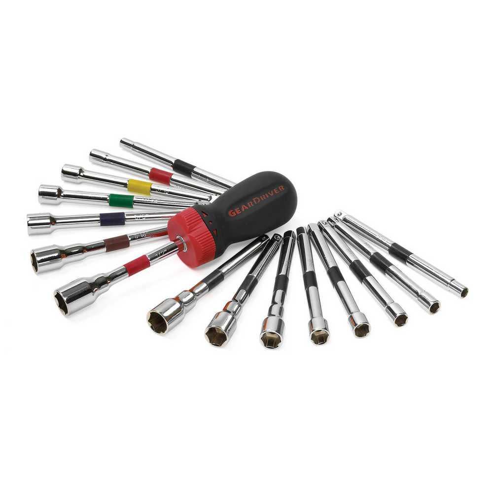 GEARWRENCH 16 Pc Ratcheting Nut Driver Set - Flockneti