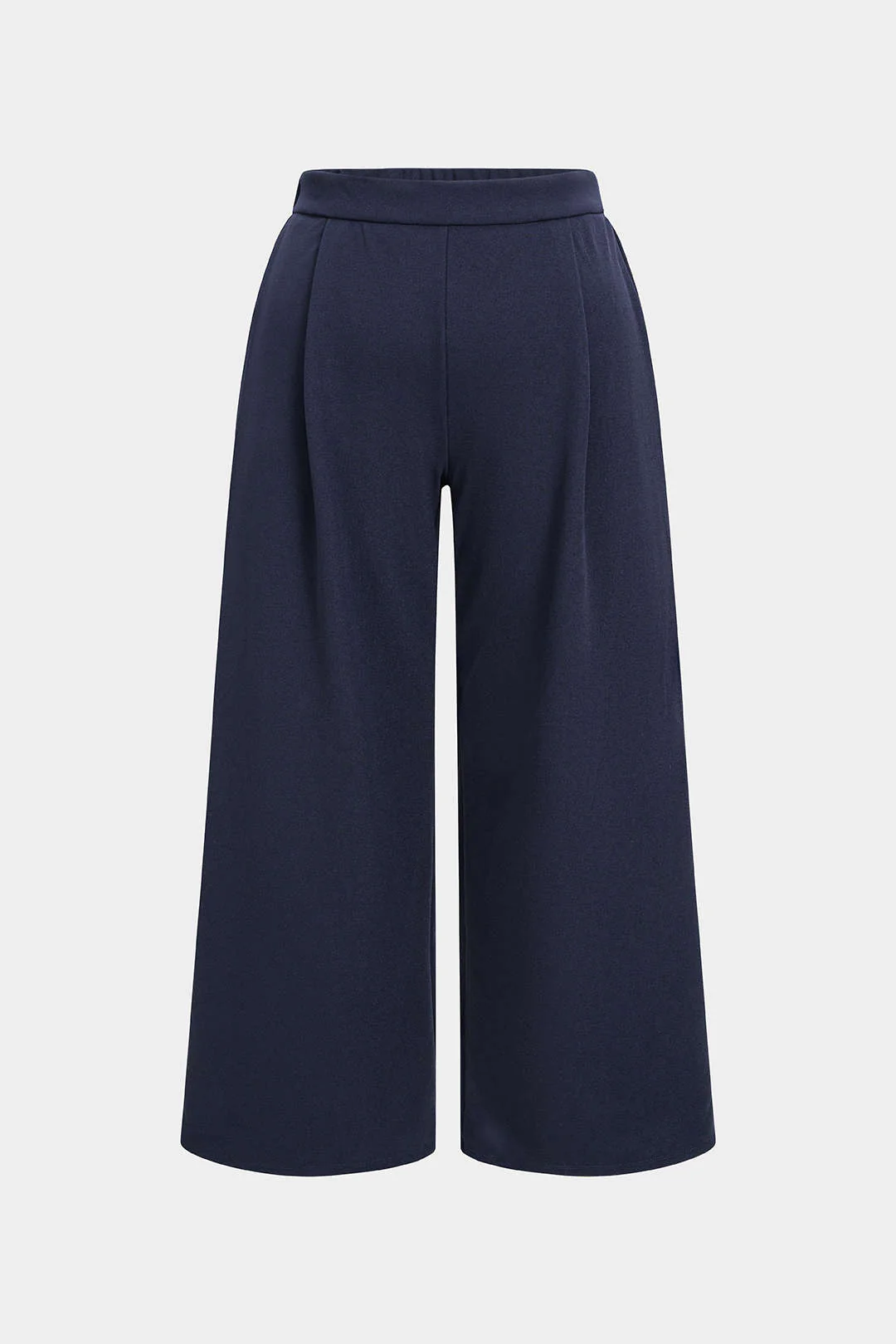 Plus Size Elastic Waistband Wide Leg Pants - Flockneti