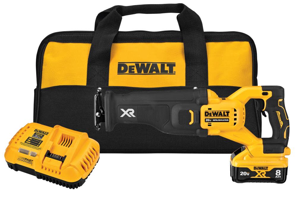 DEWALT 20V MAX* POWER DETECT XR Brushless Reciprocating Saw Kit - Flockneti