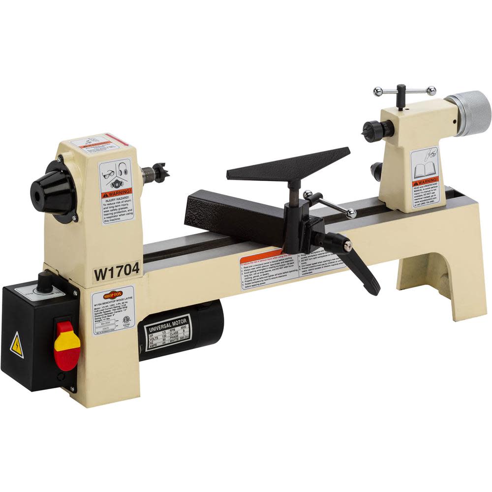 Shop Fox 8″ x 13″ Benchtop Wood Lathe 110V 1/3HP 1 Phase - Flockneti
