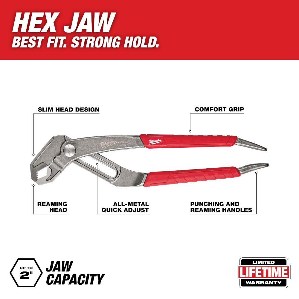 Milwaukee 10In. Hex Jaw Pliers - Flockneti
