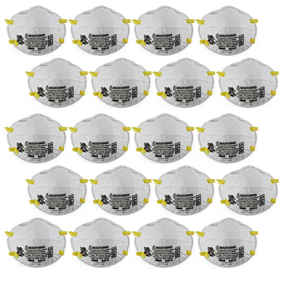 3M 8210 N95 Safety Mask Disposable 20 Pack - Flockneti