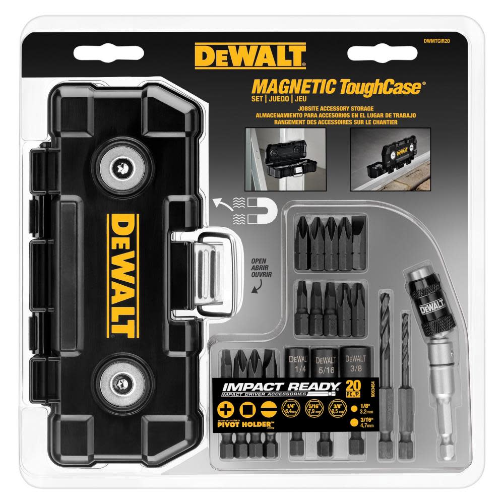 DEWALT 20 Pc Impact Ready Magnet Tough Case Set - Flockneti