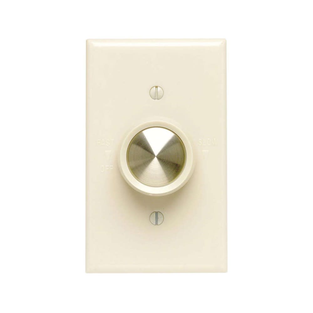Leviton 5A 120V Metal Ivory Rotary Fan Control Switch - Flockneti