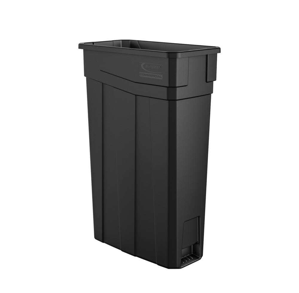 Suncast Plastic Slim Trash Can – 23 Gallon Black - Flockneti