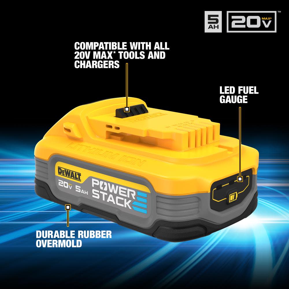 DEWALT POWERSTACK 20V MAX 5Ah Battery - Flockneti