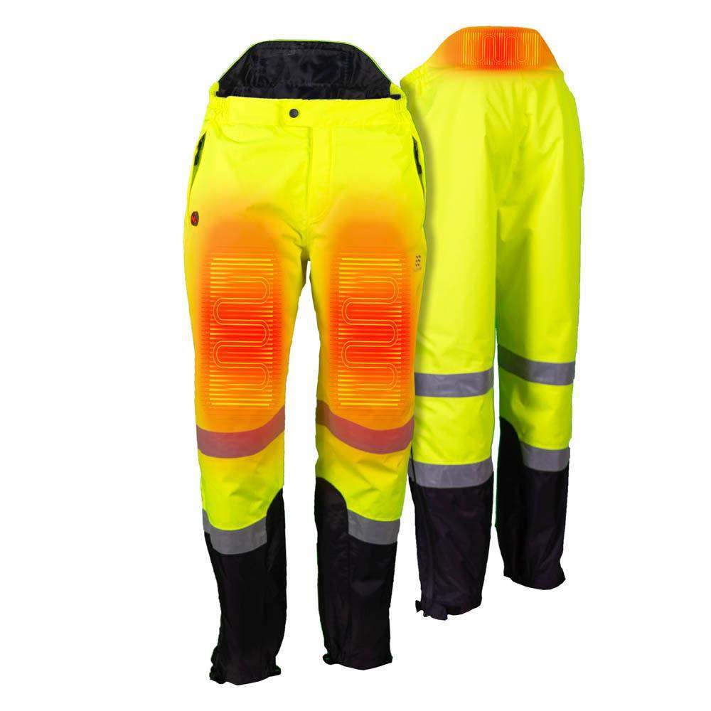 Mobile Warming 7.4V Heated Rain Pant Mens Hi-Vis Medium - Flockneti