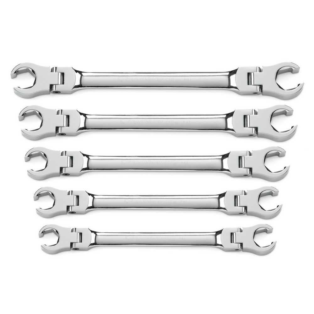 GEARWRENCH Flex Flare Nut Wrench Set 5 Pc. SAE - Flockneti