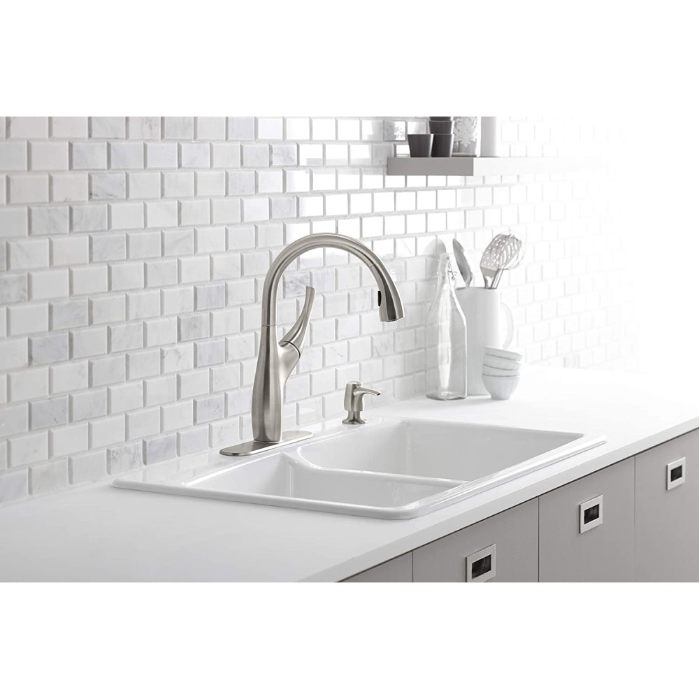 Kohler Mazz Kitchen Faucet Vibrant Stainless 1 Handle - Flockneti