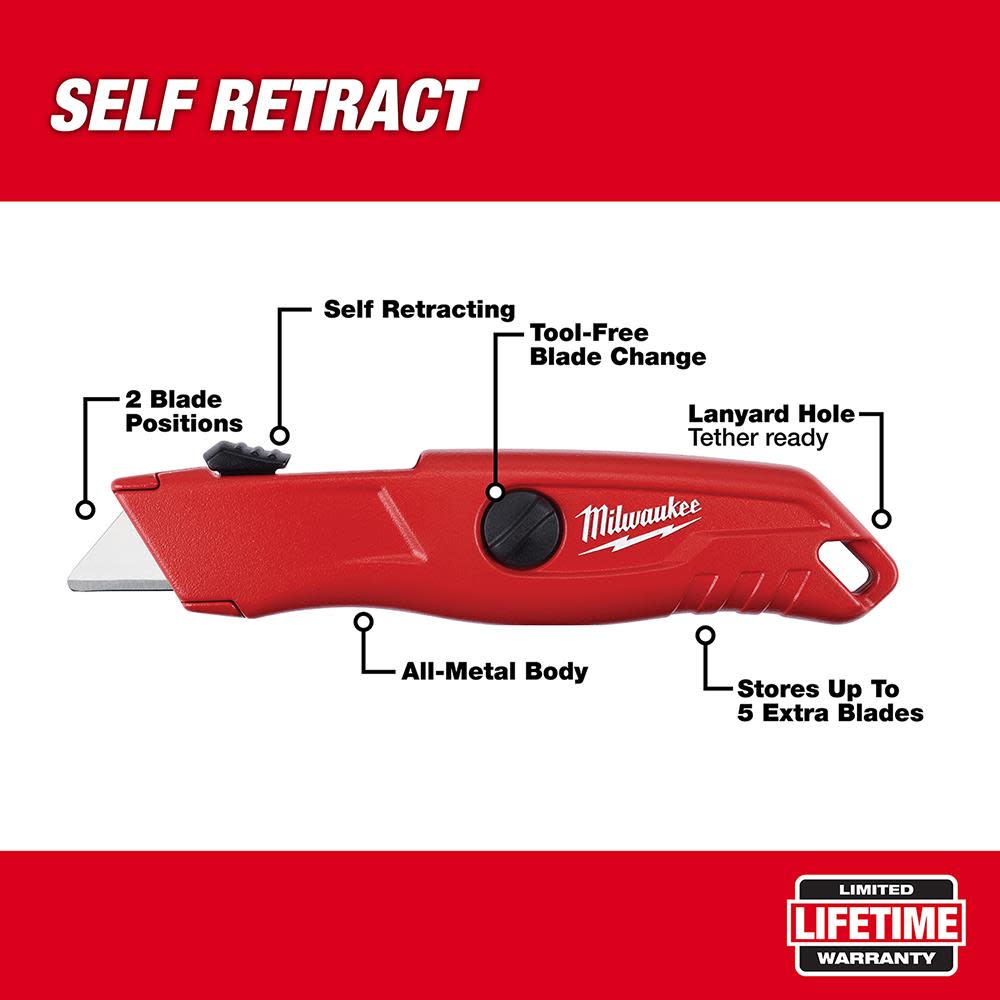 Milwaukee Self Retracting Utility Knife - Flockneti