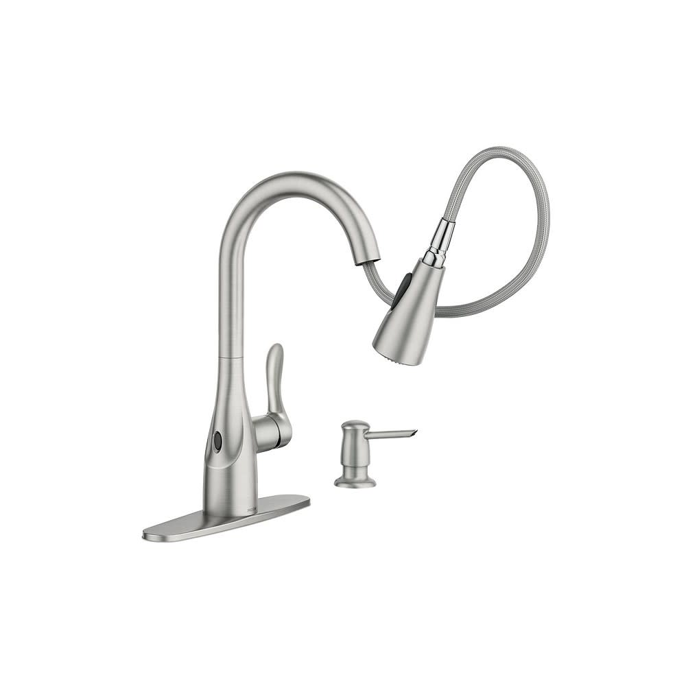 Moen Arlo Pulldown Kitchen Faucet with Sensor Spot Resist Stainless - Flockneti