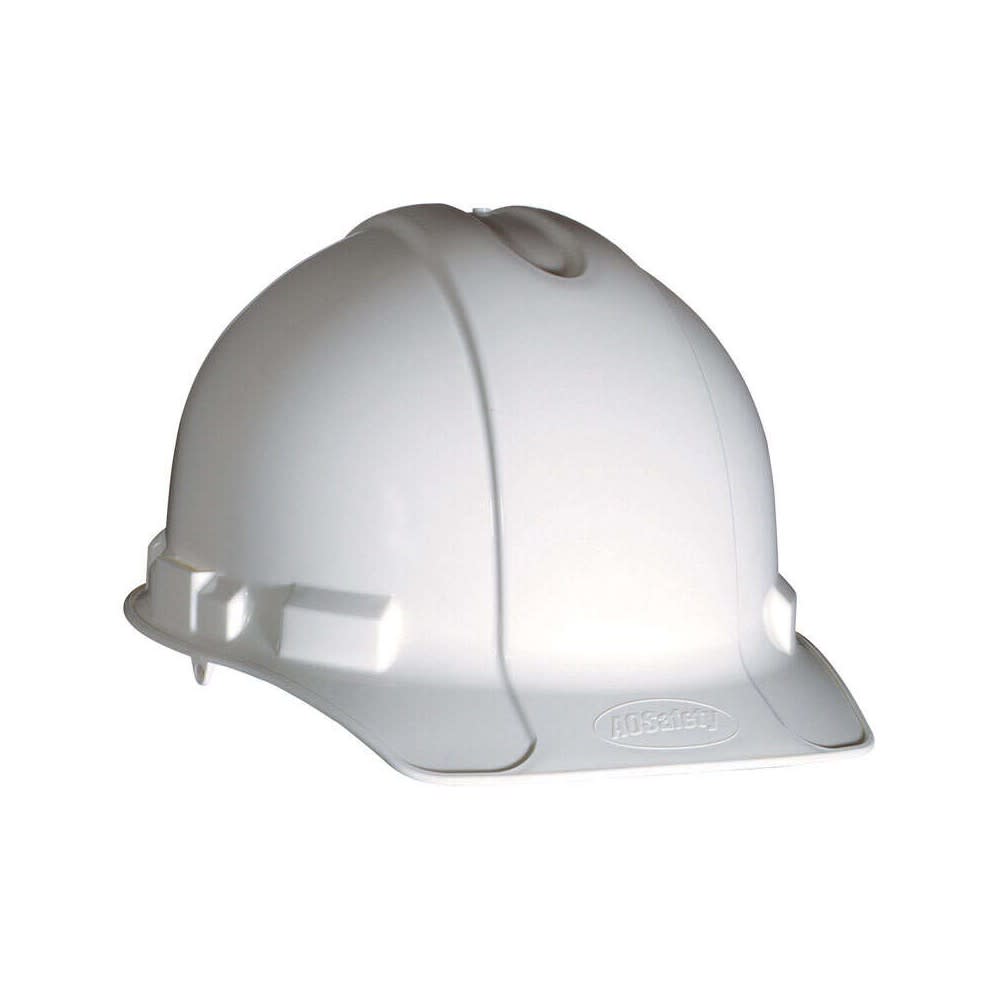 3M White Ratchet Adjustment Non Vented Hard Hat - Flockneti