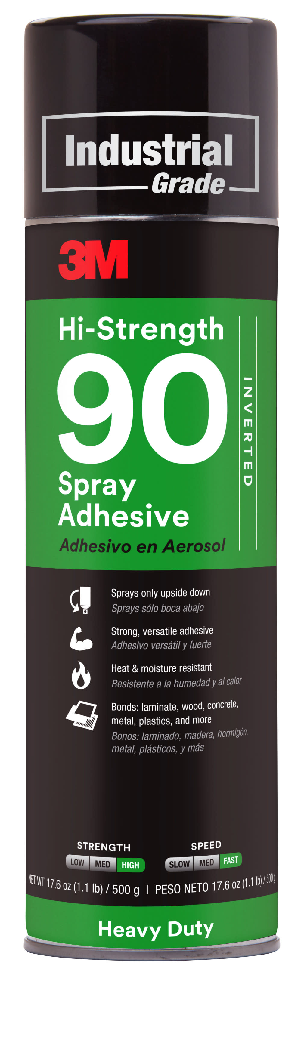 3M Hi-Strength Spray Adhesive 90 Inverted Clear 24 fl oz Can - Flockneti