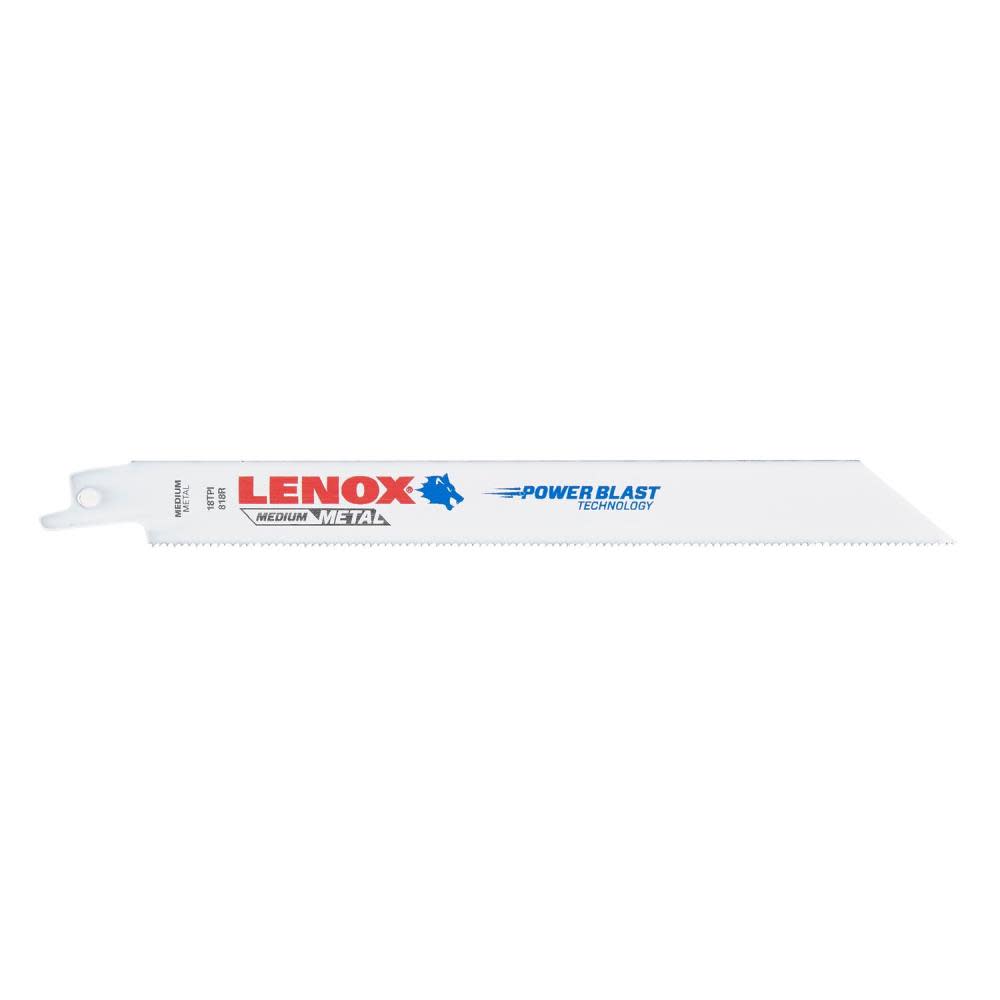 Lenox Reciprocating Saw Blade B818R 8″ X 3/4″ X .035″ X 18 TPI 25pk - Flockneti