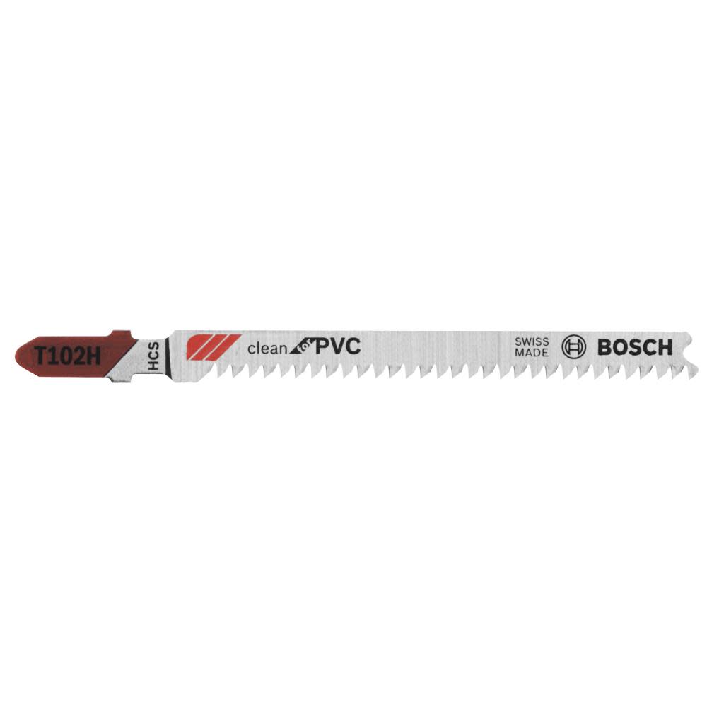 Bosch 3 Pc. 3 In. 10 TPI Clean for PVC High Carbon Steel Jig Saw Blades - Flockneti