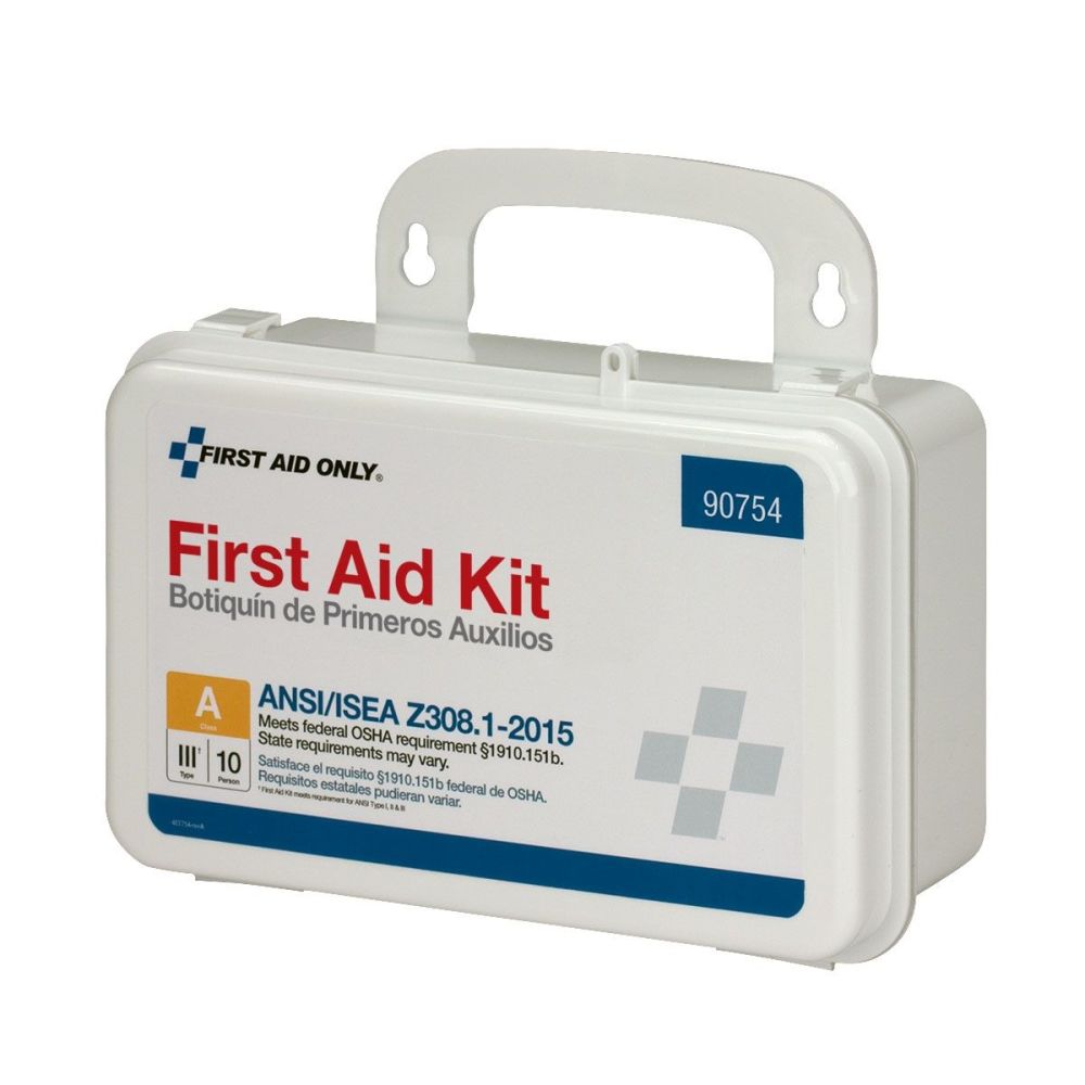 First Aid Only First Aid Kit 10 Person Bulk Plastic Case ANSI A - Flockneti