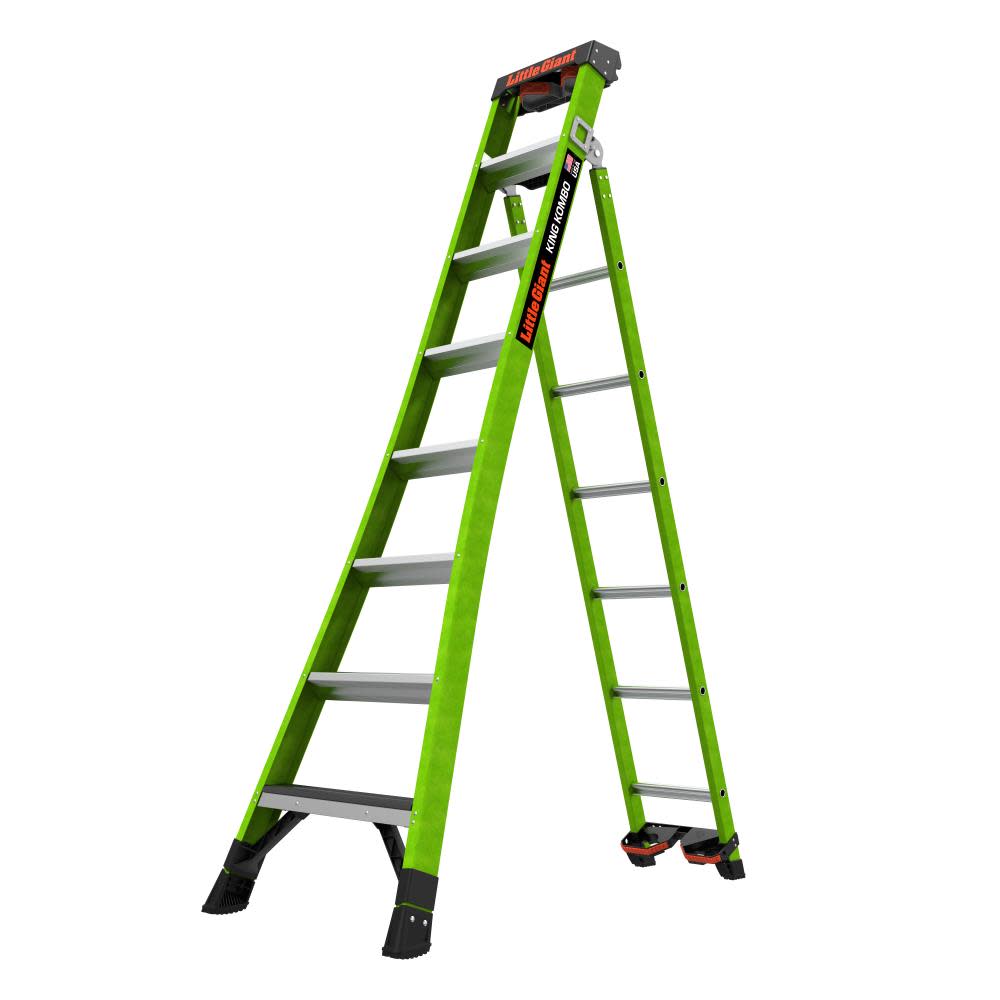 Little Giant Safety KING KOMBO Ladder Industrial 8′ ANSI Type IAA - Flockneti
