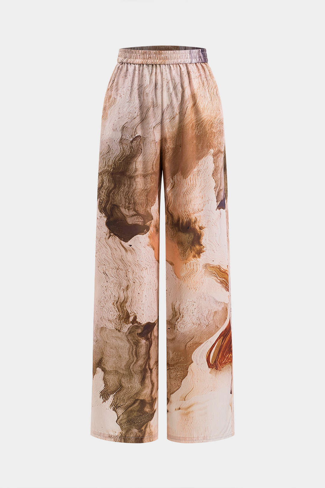 Retro Print  Wide Leg Trousers - Flockneti