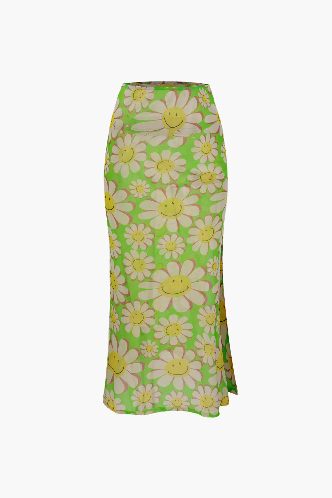 Cartoon Floral Print Cami Top And Slip Skirt Set - Flockneti