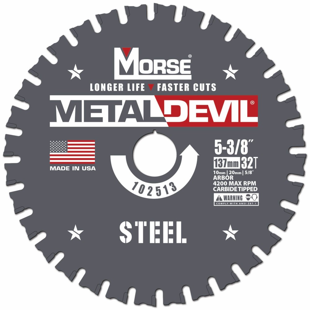 MK Morse 5 3/8″ 32 Tooth Metal Devil Steel Circular Saw Blade - Flockneti