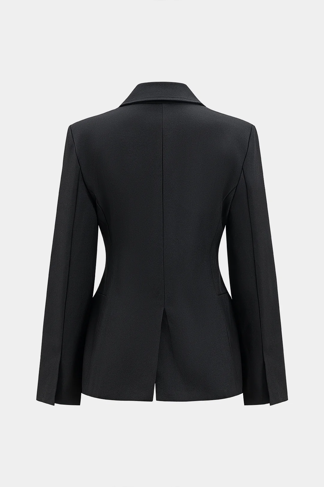 Notched Lapel Button Shoulder Pads Blazer - Flockneti