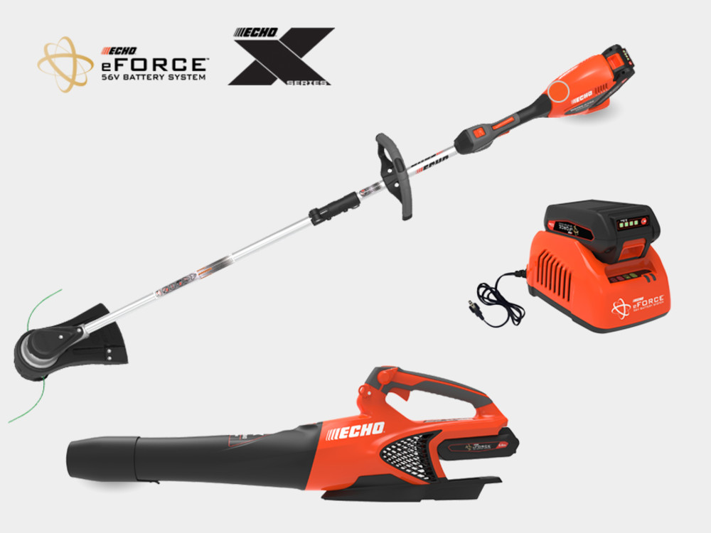 Echo 56V eFORCE Trimmer Blower Combo Kit with 2.5Ah Battery/Charger - Flockneti