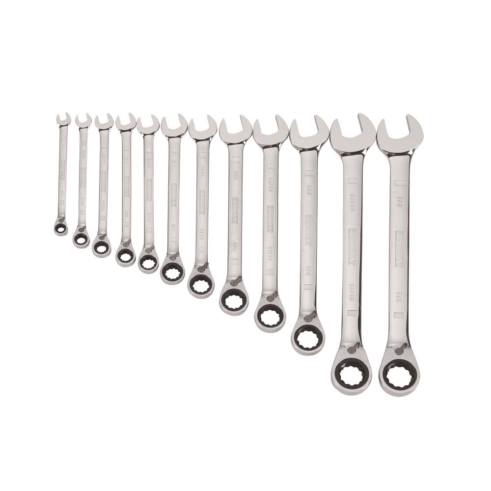 DEWALT 12 Piece Reversible Ratcheting Wrench Set – SAE - Flockneti