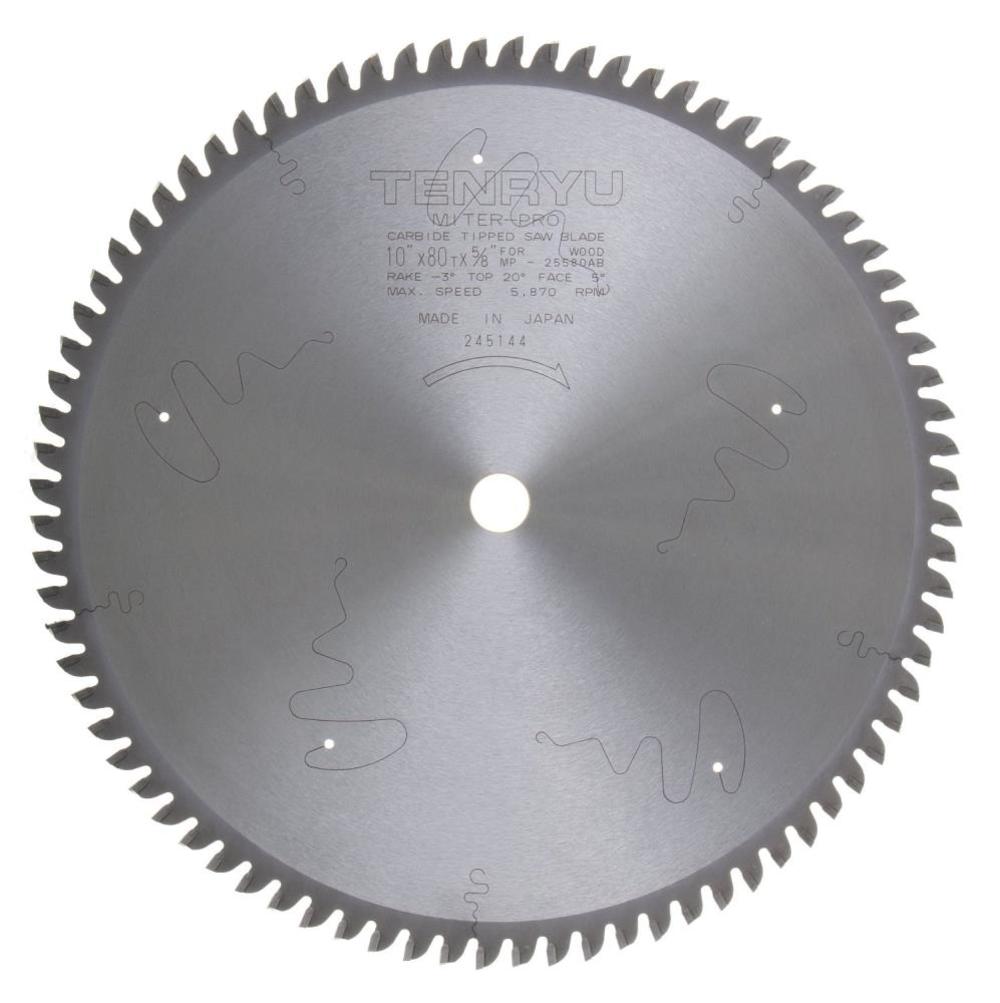 Tenryu 10In x 80T Smooth Cut Miter Saw Blade - Flockneti