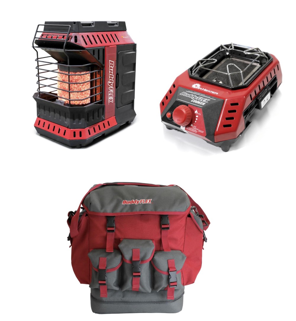 Mr Heater Buddy FLEX Heater Refurbished with Cooker & Gear Bag Bundle - Flockneti