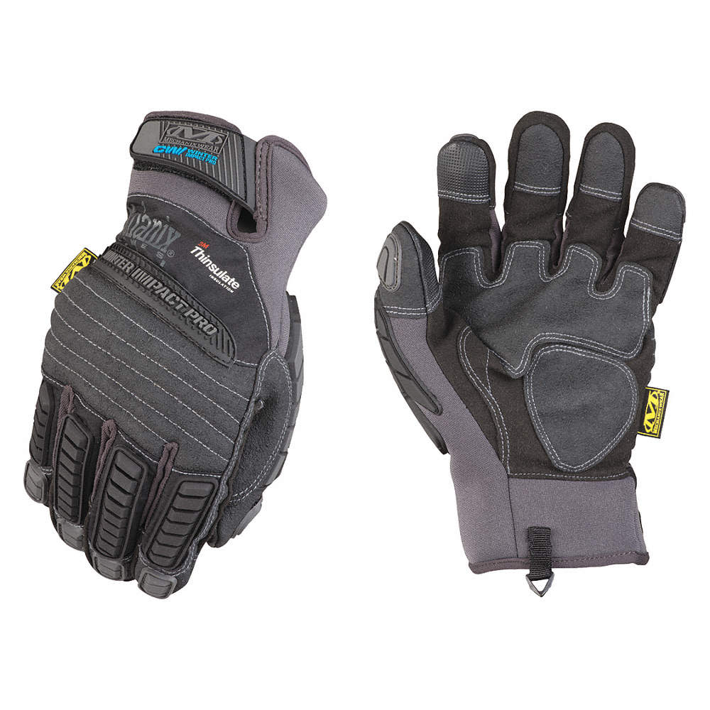 Mechanix Wear Small Black/Gray Waterproof Impact Pro Gloves - Flockneti