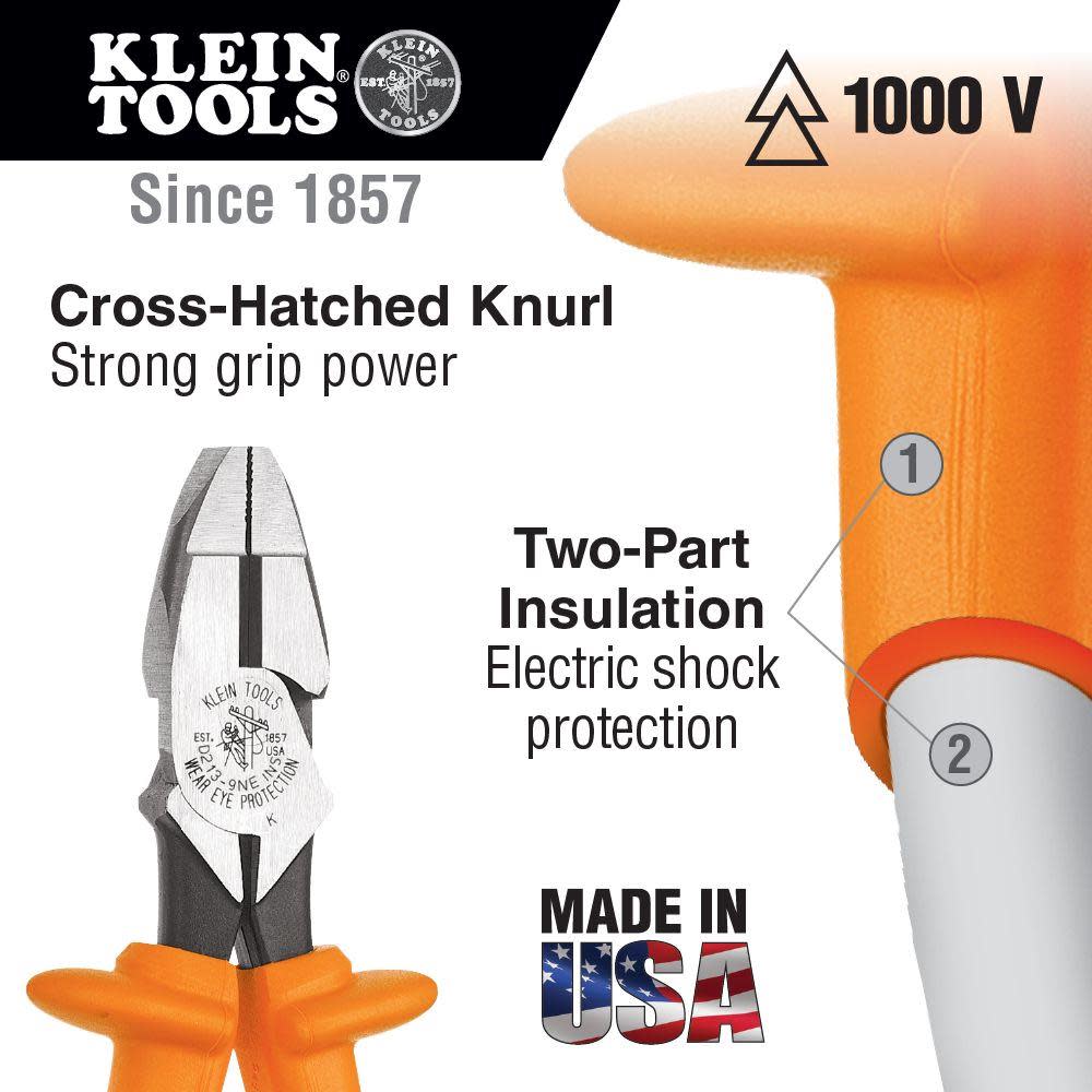 Klein Tools 9″ Cutting Pliers Insulated - Flockneti