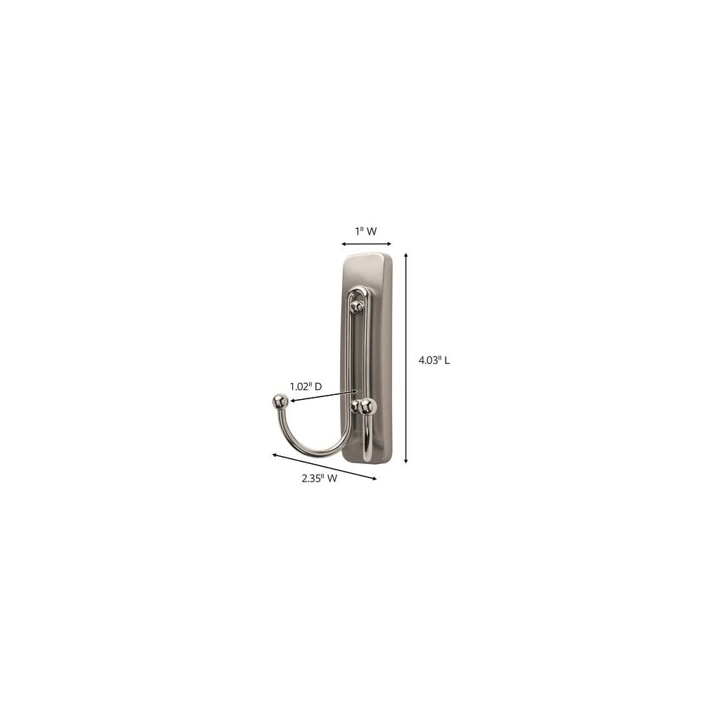 3M Command Large Satin Nickel Double Bath Hook 16pk - Flockneti